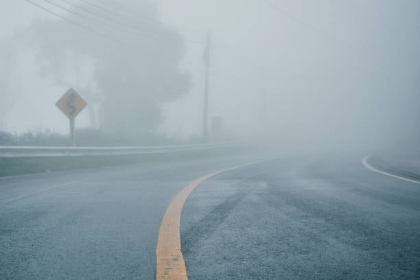 foggy road